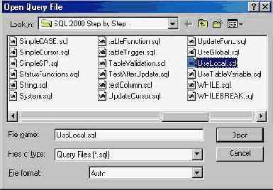  Microsoft SQL Server 2000
