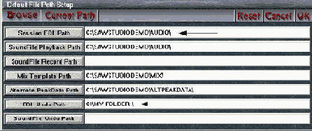 Default File Path Setup (     )