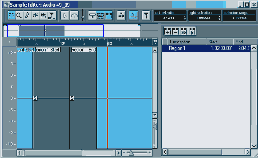 Недеструктивное редактирование в Sample Editor