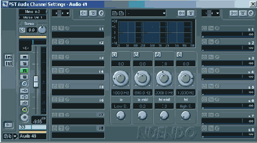 Панель VST Channel Settings