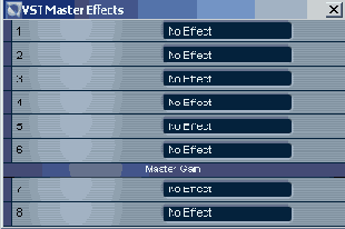 Панель VST Master Effects