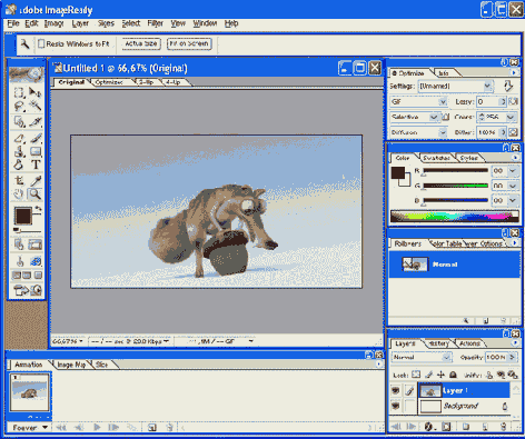 Создание анимации в программе Adobe ImageReady